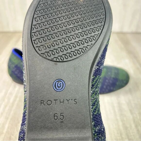RARE RETIRED Rothy’s Forest Tartan Plaid Round Toe Ballet Flats Womens Size 6.5 - Picture 10 of 10
